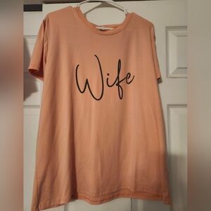 Peach 'Wife' Graphic Tee